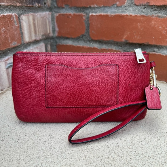 COACH ♥️ Large Red Leather Wristlet/Wallet style 52334 - Picture 4 of 7